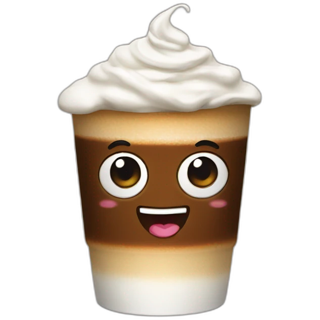 Coffee with whipped cream emoji