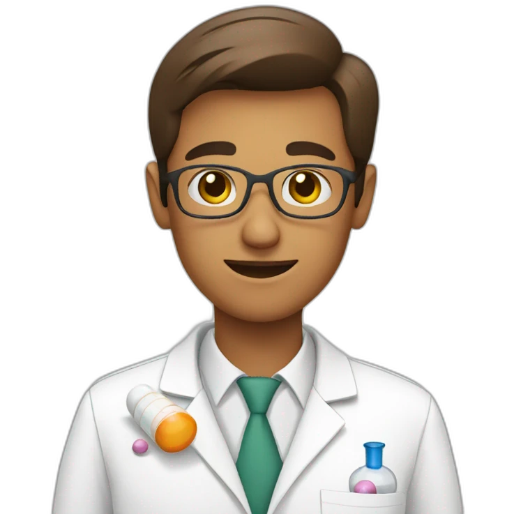 A pharmacist with some pills emoji