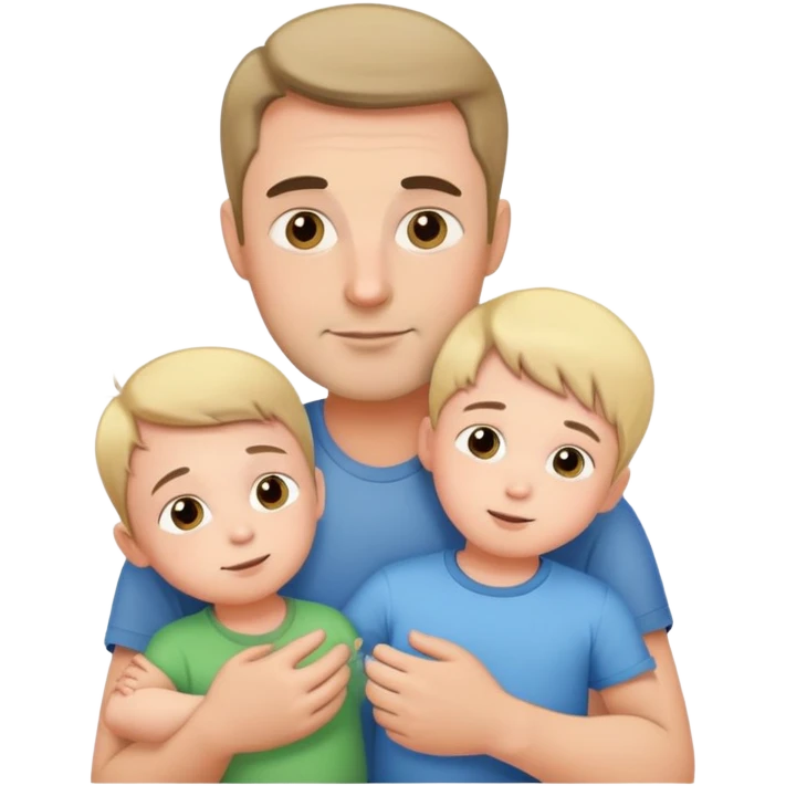 Caring father with a child emoji