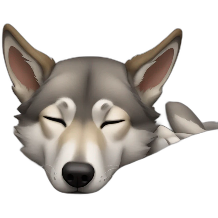 Czechoslovakian Wolfdog sleeping emoji
