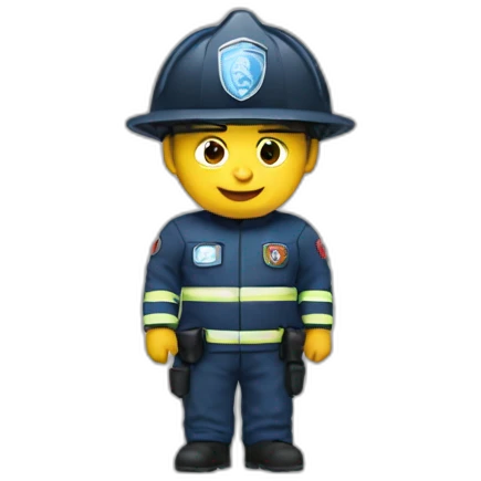 Un pompier emoji