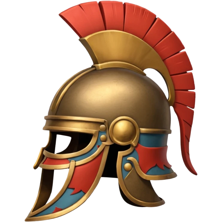 An emoji of an ancient Roman gladiator's helmet with a crest. emoji