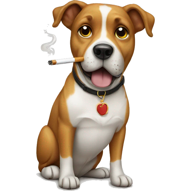 dog with a cigarette  emoji