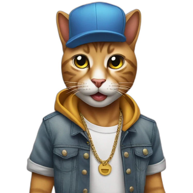 Cat rapper emoji