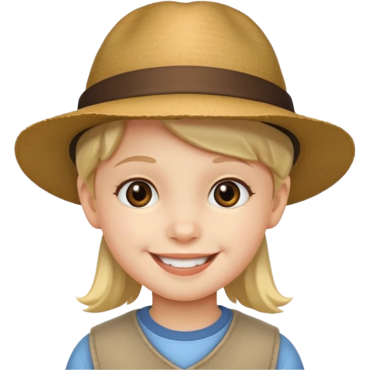 child with hat emoji