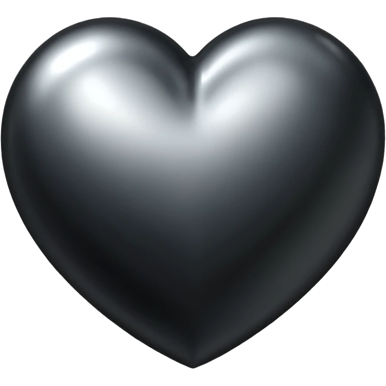 black metallic heart emoji