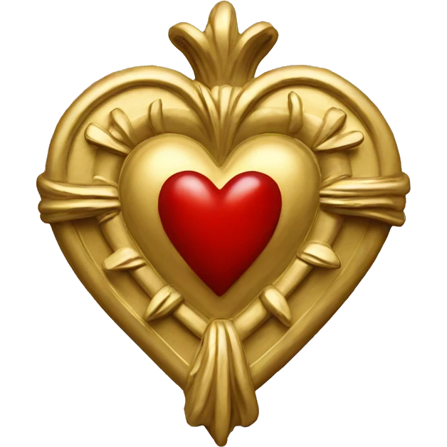 gold sacred heart emoji