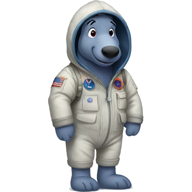 Eeyore wearing a flight suit emoji