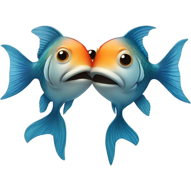 Two fish kissing emoji