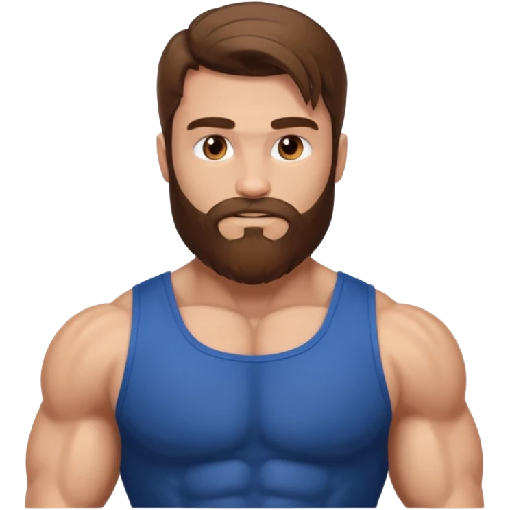 heroic man with beard and long brown hair emoji