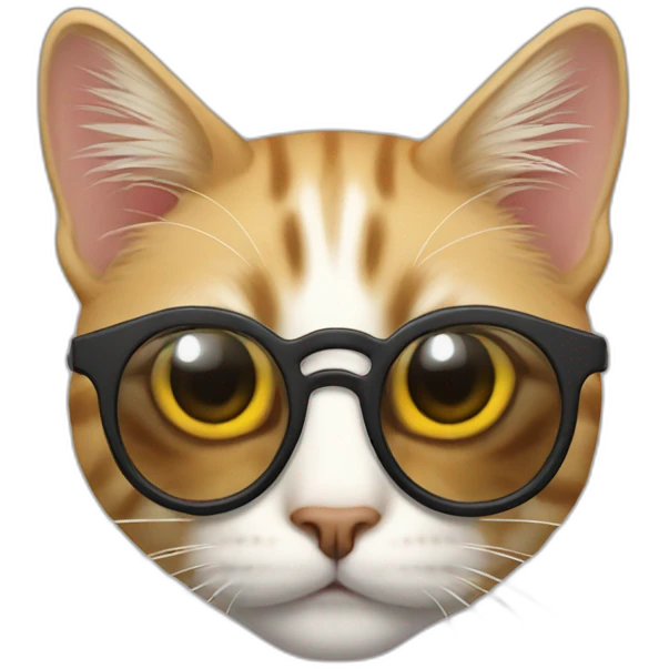 Cat withe glasses and sniper emoji