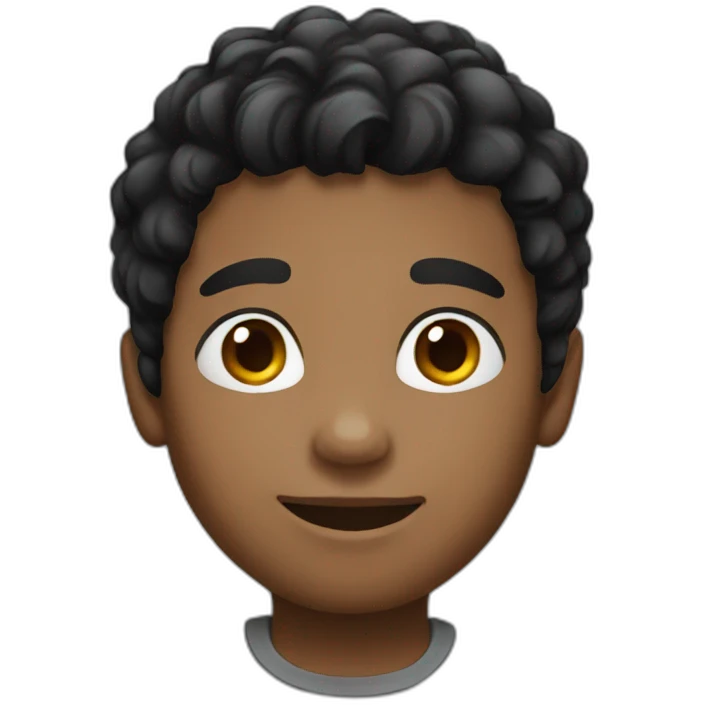Black hair boy emoji