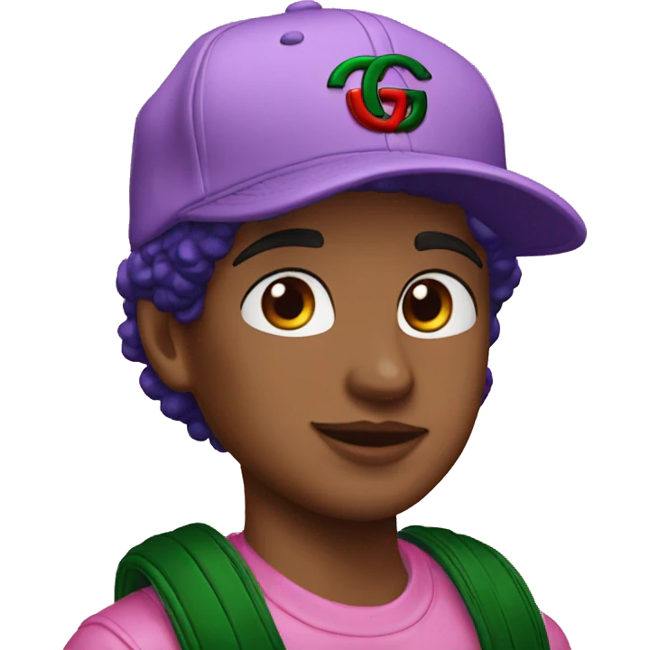 1 Gars avec une casquette gucci emoji