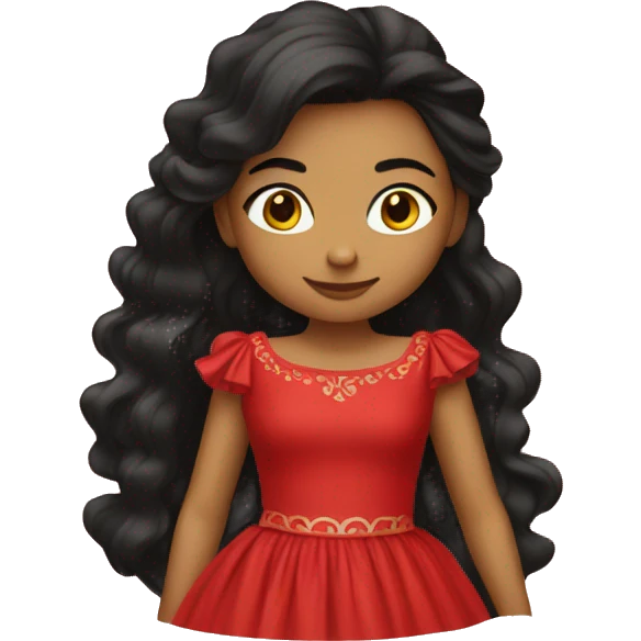 Gitana red dress emoji