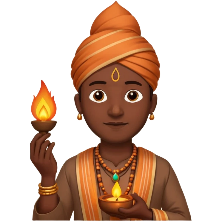 diwali man with diwali emoji