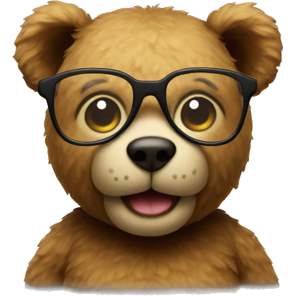 Teddy with glasses  emoji
