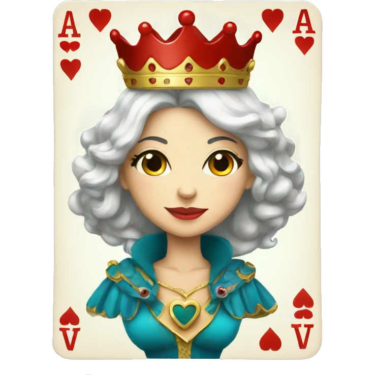 Queen Heart playing card emoji