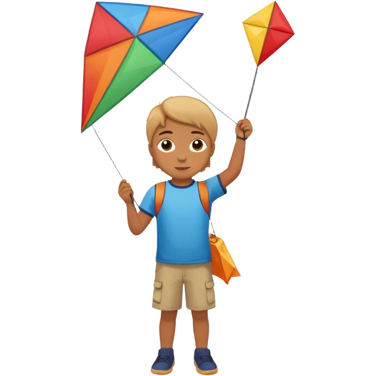 child with kite,Kite Flyers, big kite. emoji