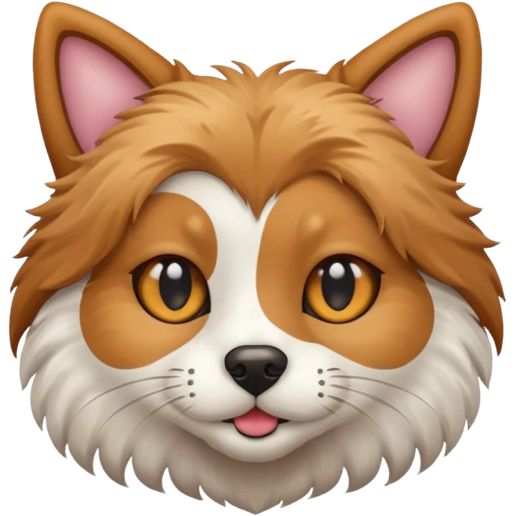Dog with face of cat emoji