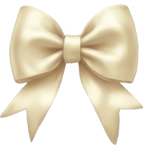 Christmas bow cream aesthetic emoji