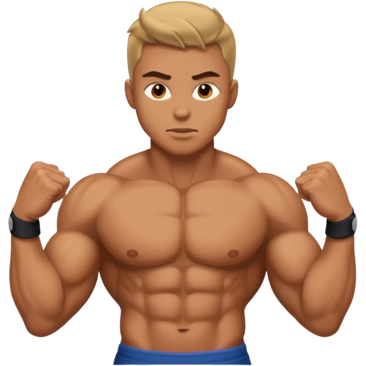 muscular male in provocative pose emoji