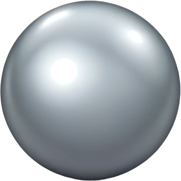 Silver sphere emoji
