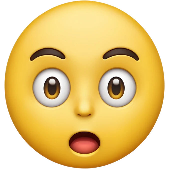 astonished emoji, raised eyebrows, round mouth emoji