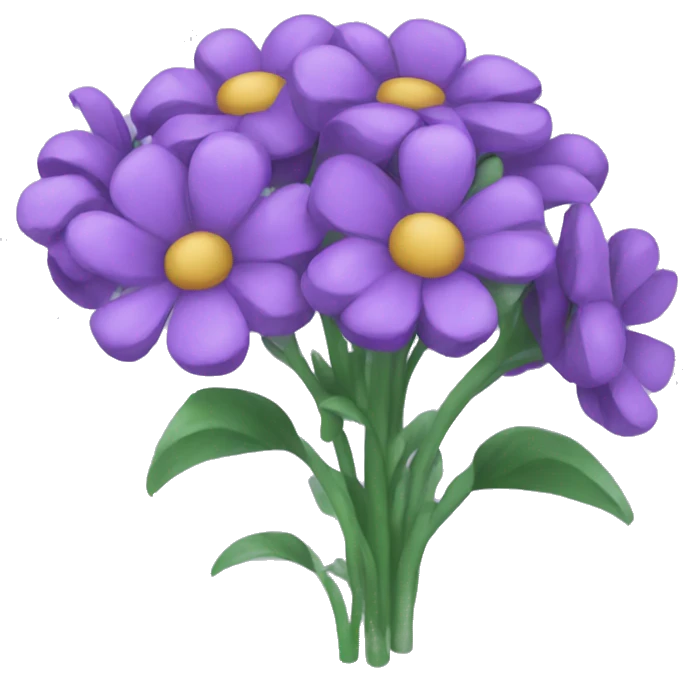 A set of purple flowers emoji emoji