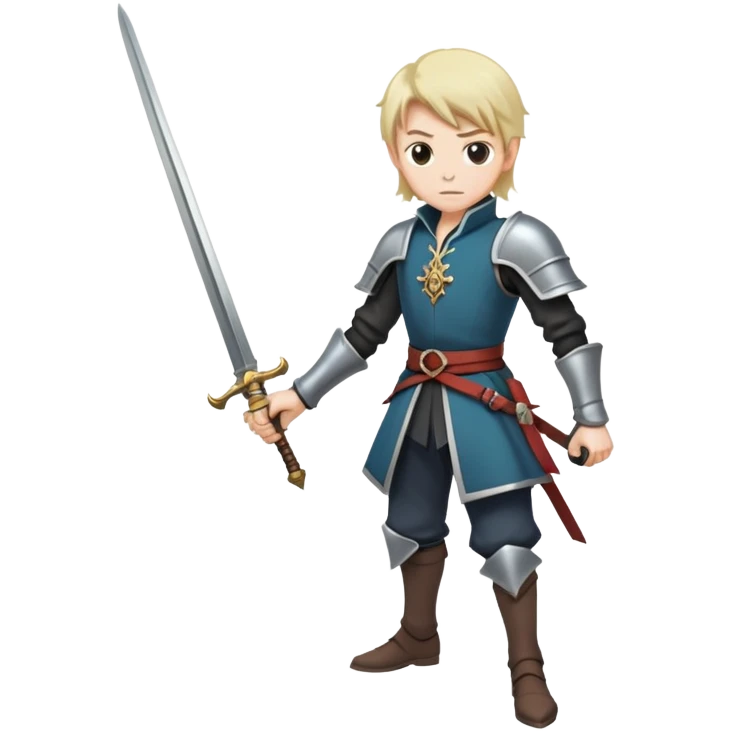 duelist with sword and rapier in fighting stance emoji