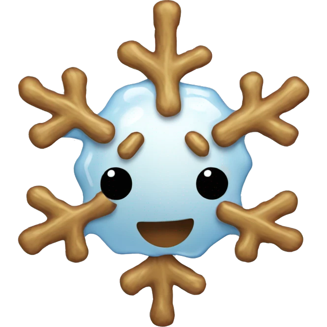 Melting snowflake emoji