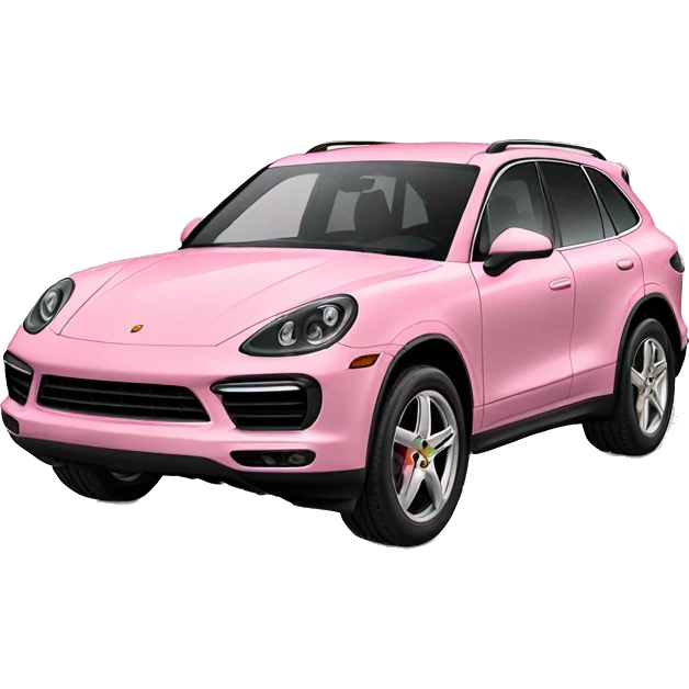 Pastel pink Porsche SUV emoji
