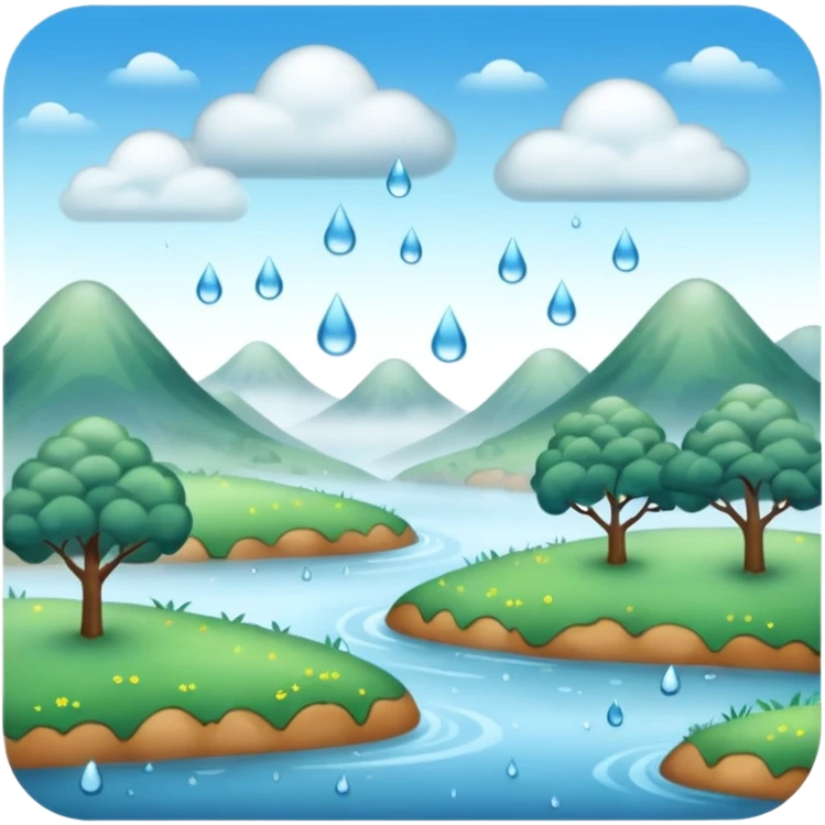 humid weather landskape imag humid more humid add draps falling emoji