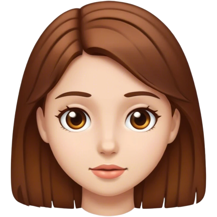 Gril with brown hair emoji