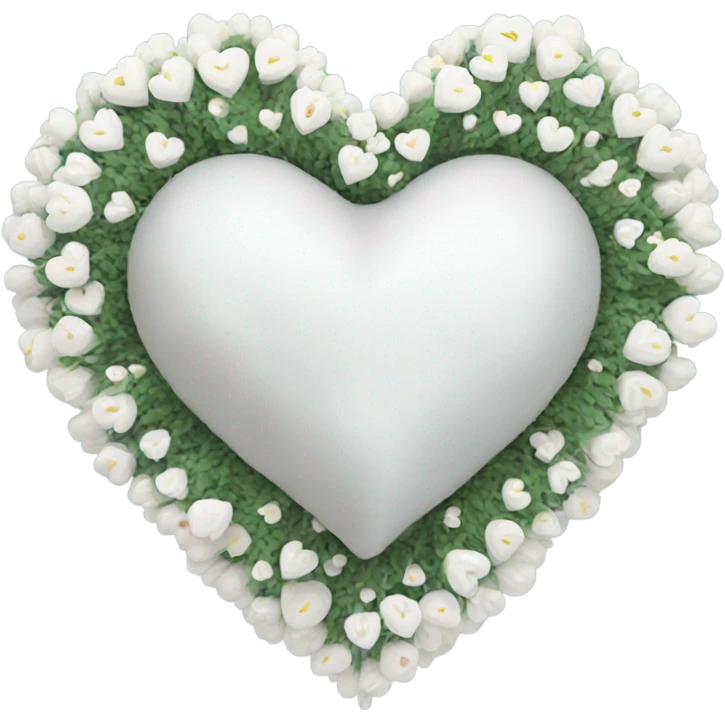 big white heart with two small heart emoji