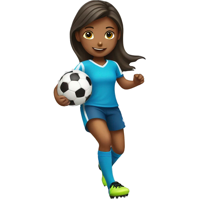 Girl playing soccer emoji