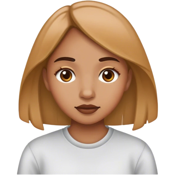 A girl saying whatttt emoji