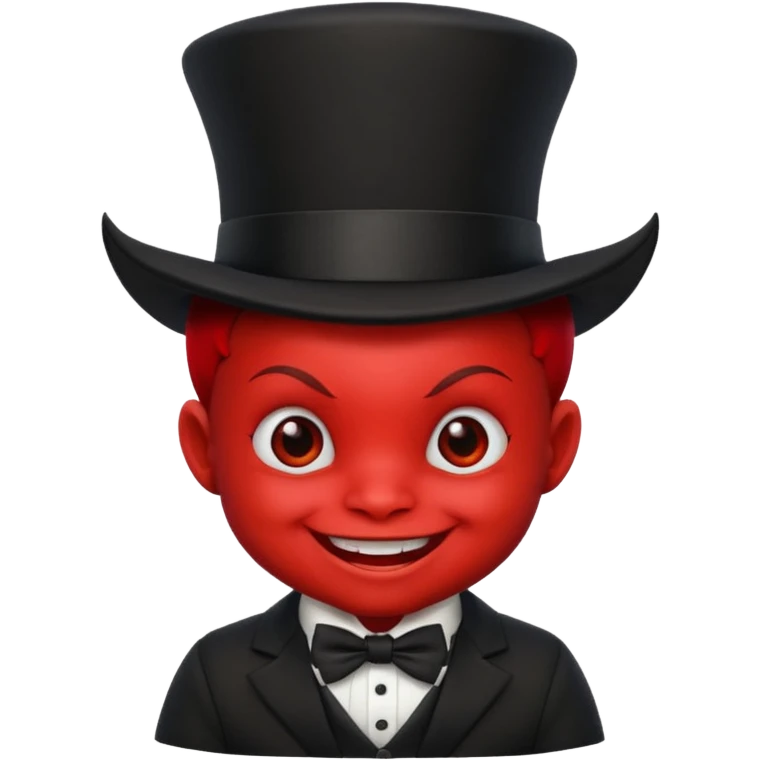 baby Devil with black top hat emoji