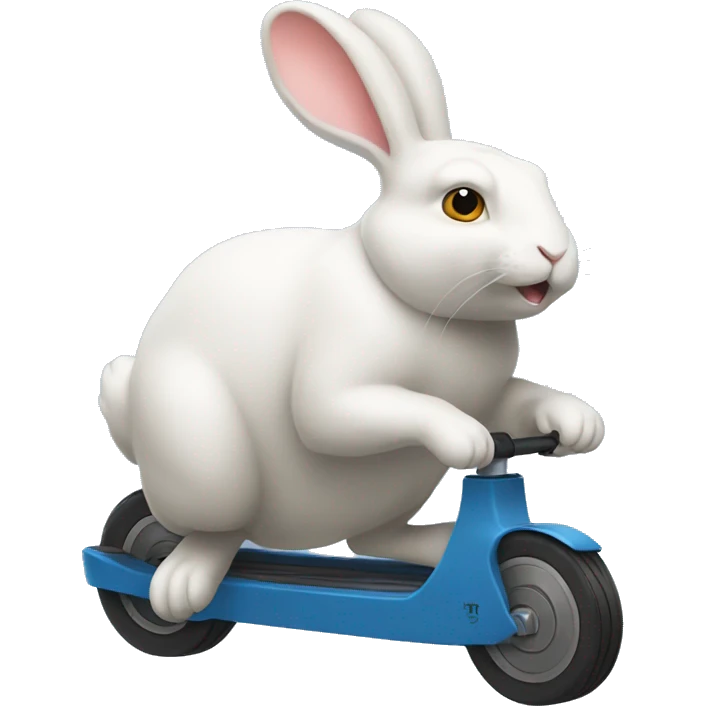 Large rabbit riding a Onewheel emoji
