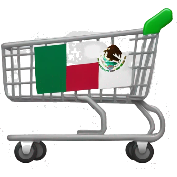 shopping cart with a mexican flag emoji