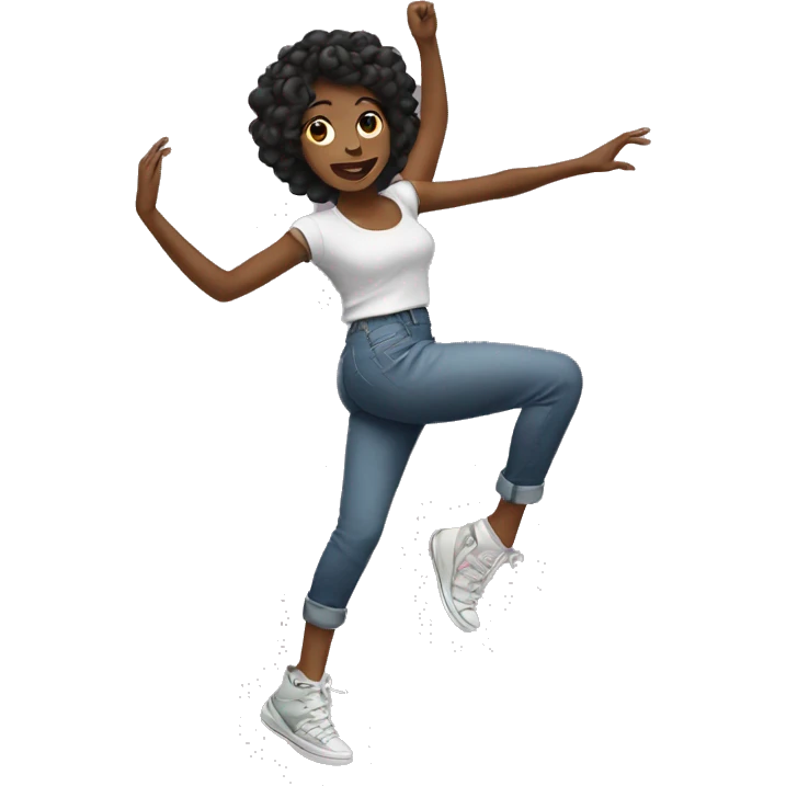 Girl dancing street style  emoji