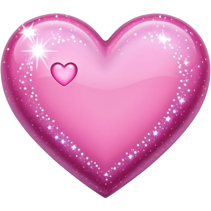 a pink heart with sparkles emoji