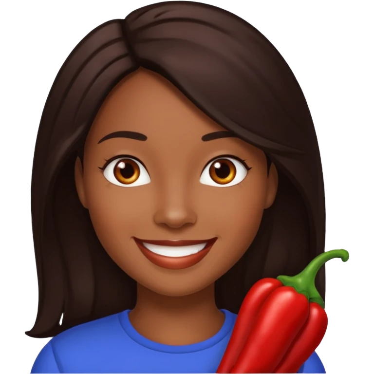 Rozonda Chilli Thomas with dark brown hair emoji