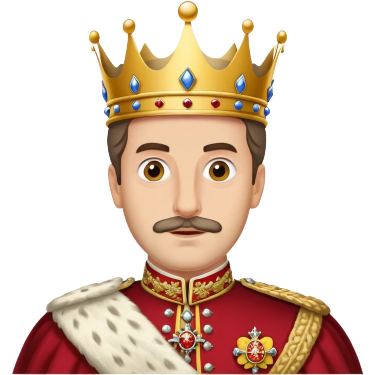 Carlos I of Spain, Habsburg king with crown and royal attire, prominent jaw emoji