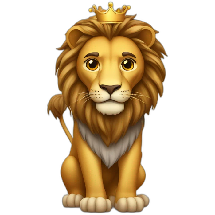 Lion with king emoji