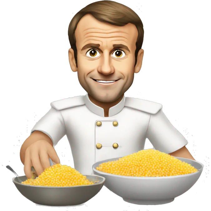 Emmanuel macron mange du couscous emoji