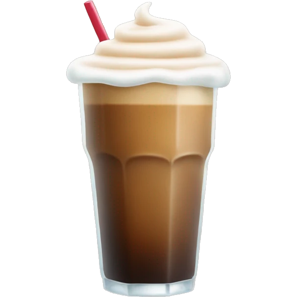 Iced Coffee with cold foam emoji