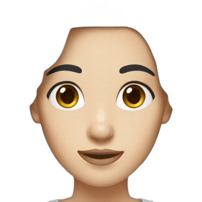 white women with black hair emoji