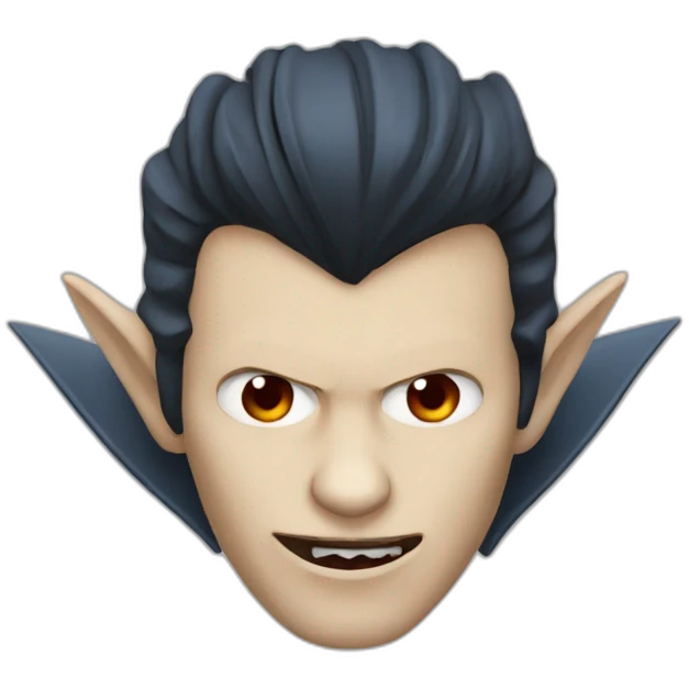 Un vampire avec des oreilles pointues emoji
