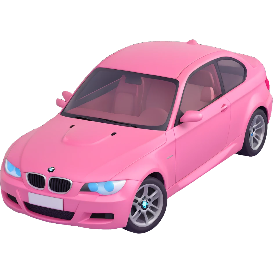 pink BMW car emoji