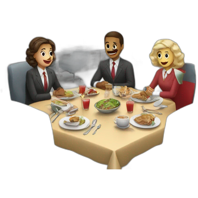 office holiday diner emoji
